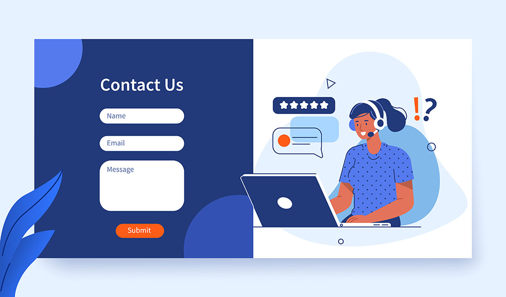 Online contact form