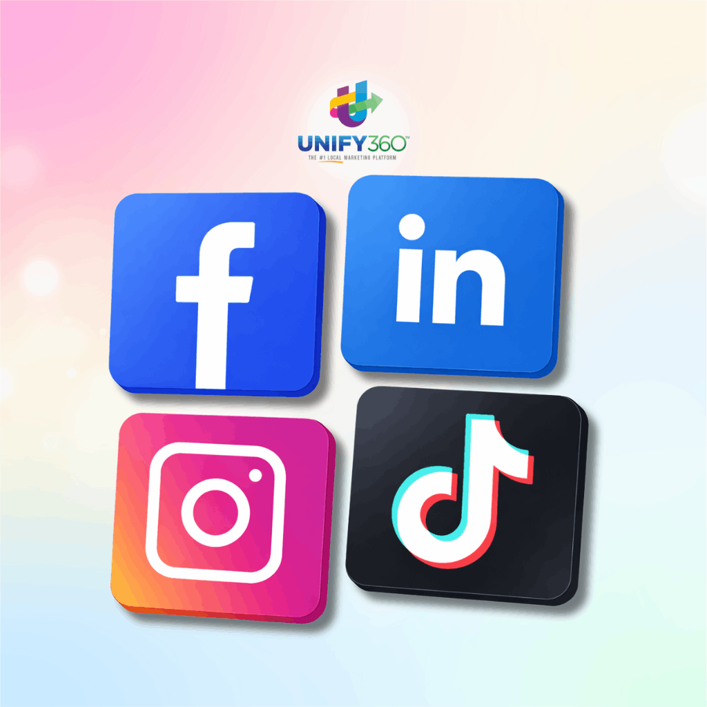 icons for Facebook, Instagram, LinkedIn, TikTok